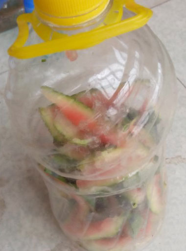 西瓜皮肥料制作方法